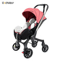 Cochildor Foldable Stroller Portable Travel Carriage with Bidirectional Push (Front\u002FReverse), Adjustable Canopy & Lightweight - Foldable for Airplane, Public Transport - Newborn Stroller, Frame