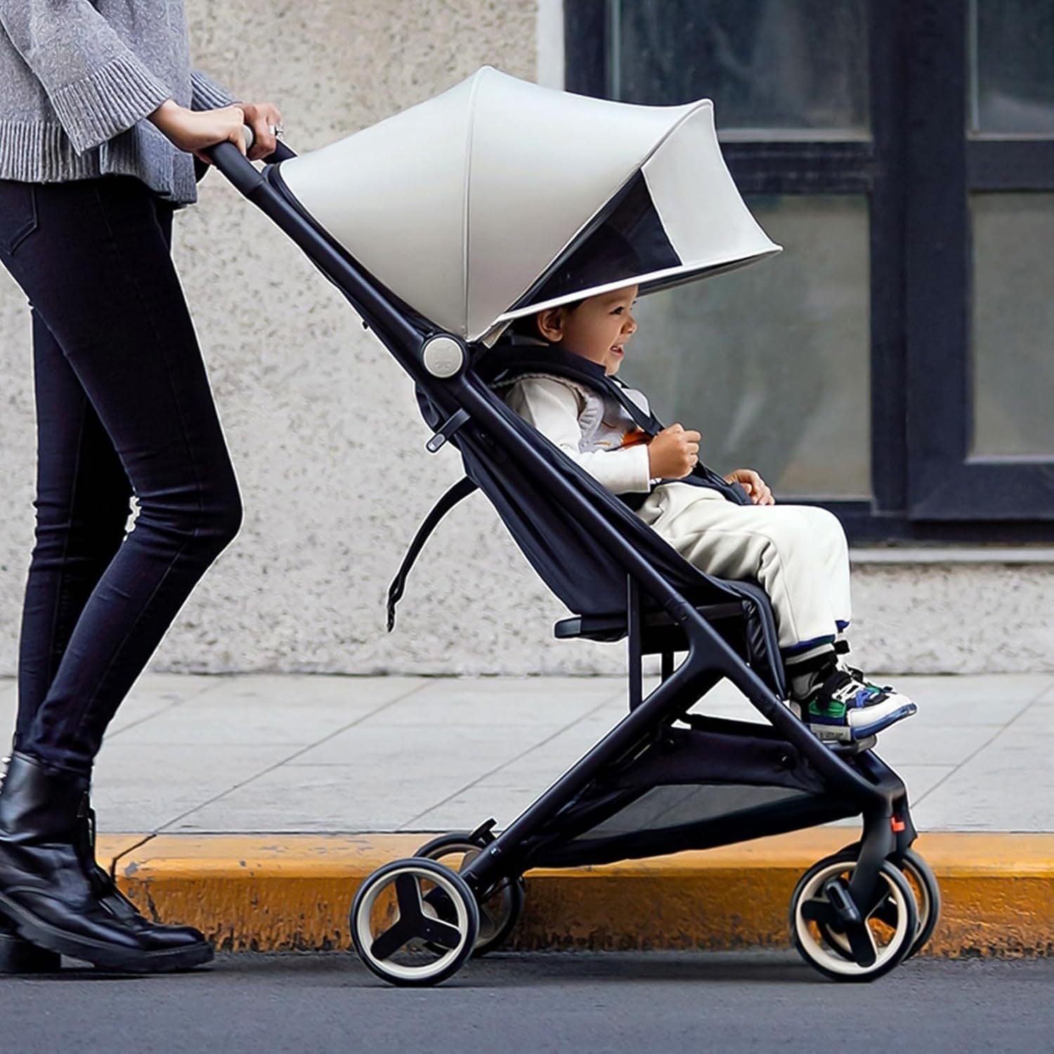 Lightweight Compact Travel Stroller with Reclining Seat and Canopy