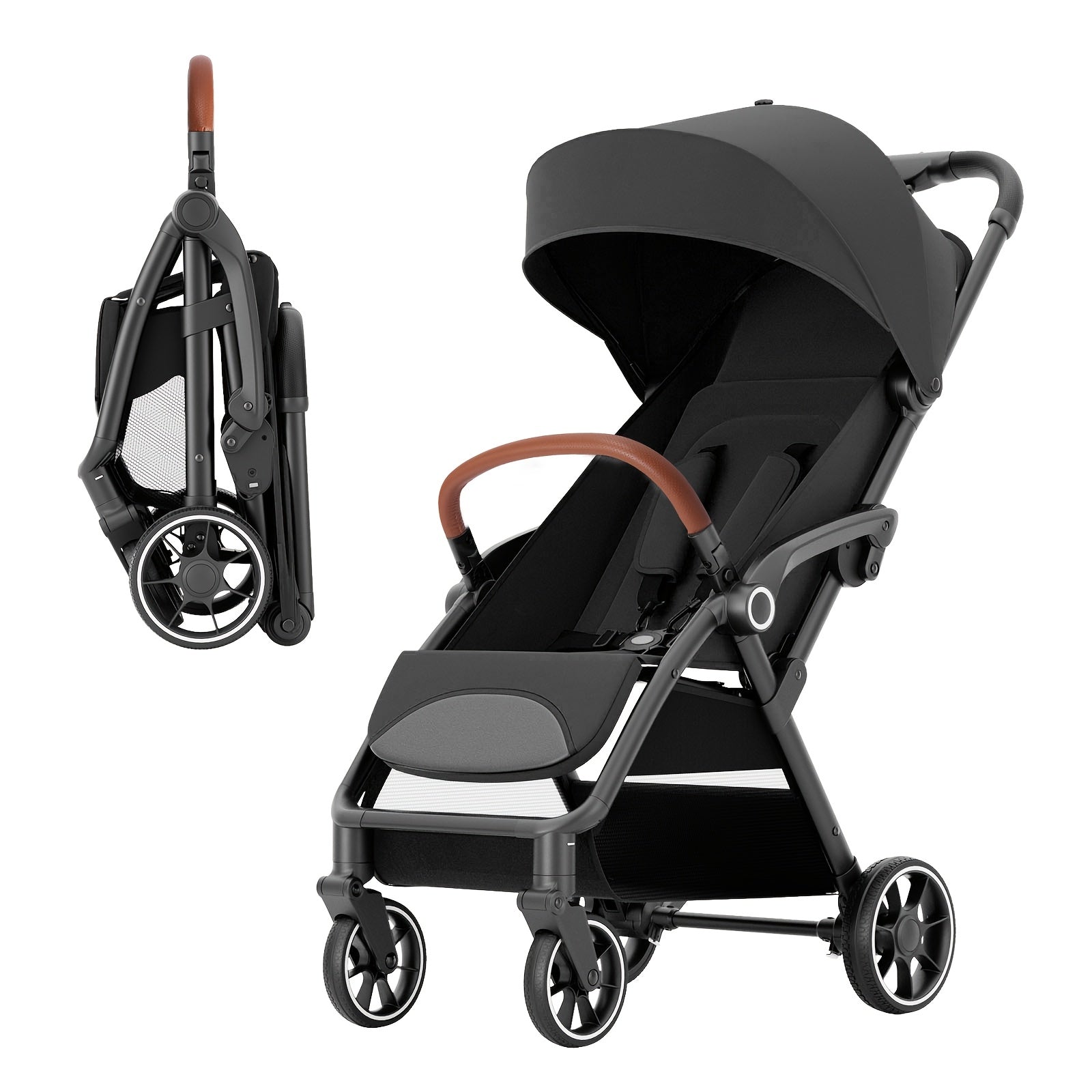 Wedyvko Folding Baby Stroller Travel System Toddler Stroller W\u002FReversible Stroller