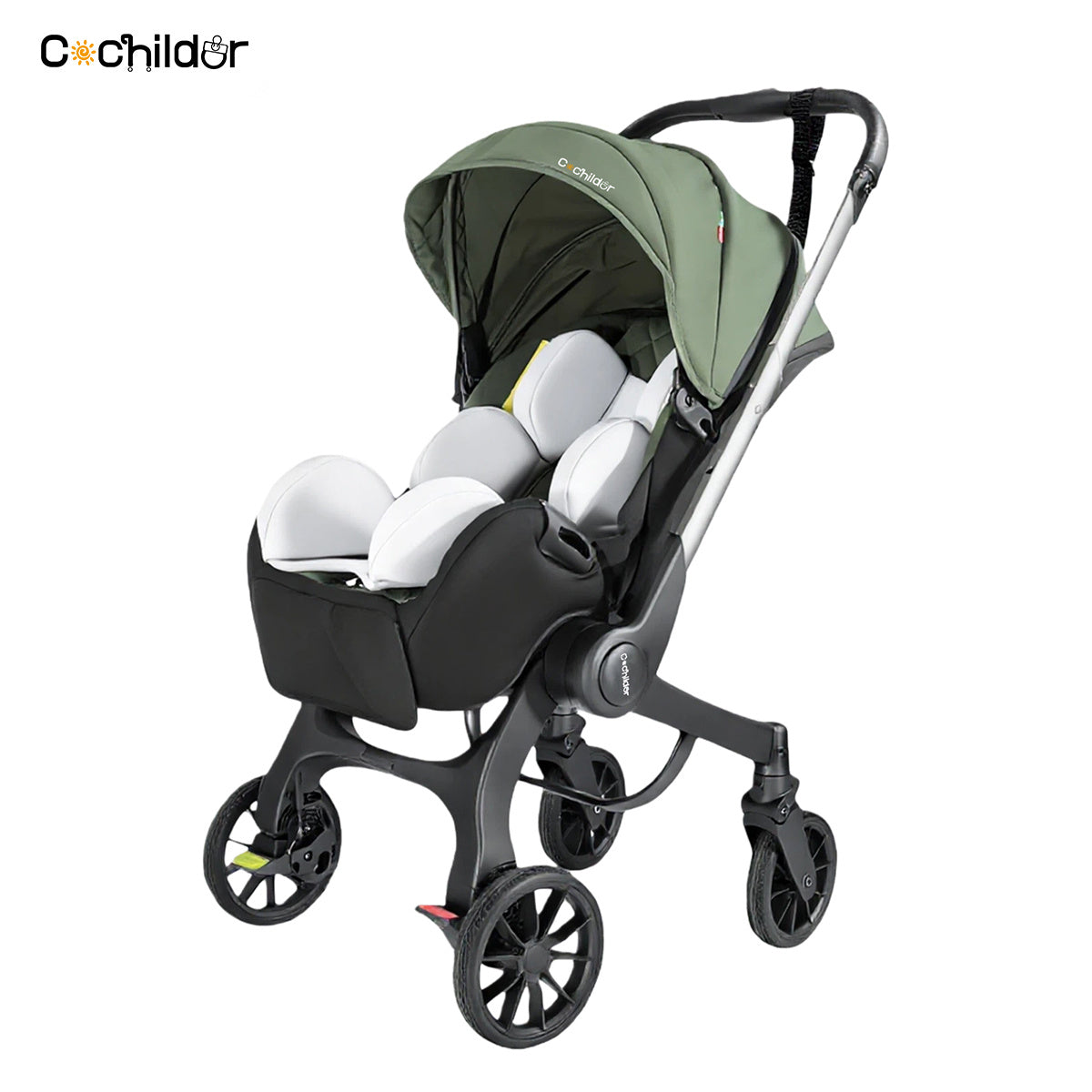 Cochildor Foldable Stroller Portable Travel Carriage with Bidirectional Push (Front\u002FReverse), Adjustable Canopy & Lightweight - Foldable for Airplane, Public Transport - Newborn Stroller, Frame