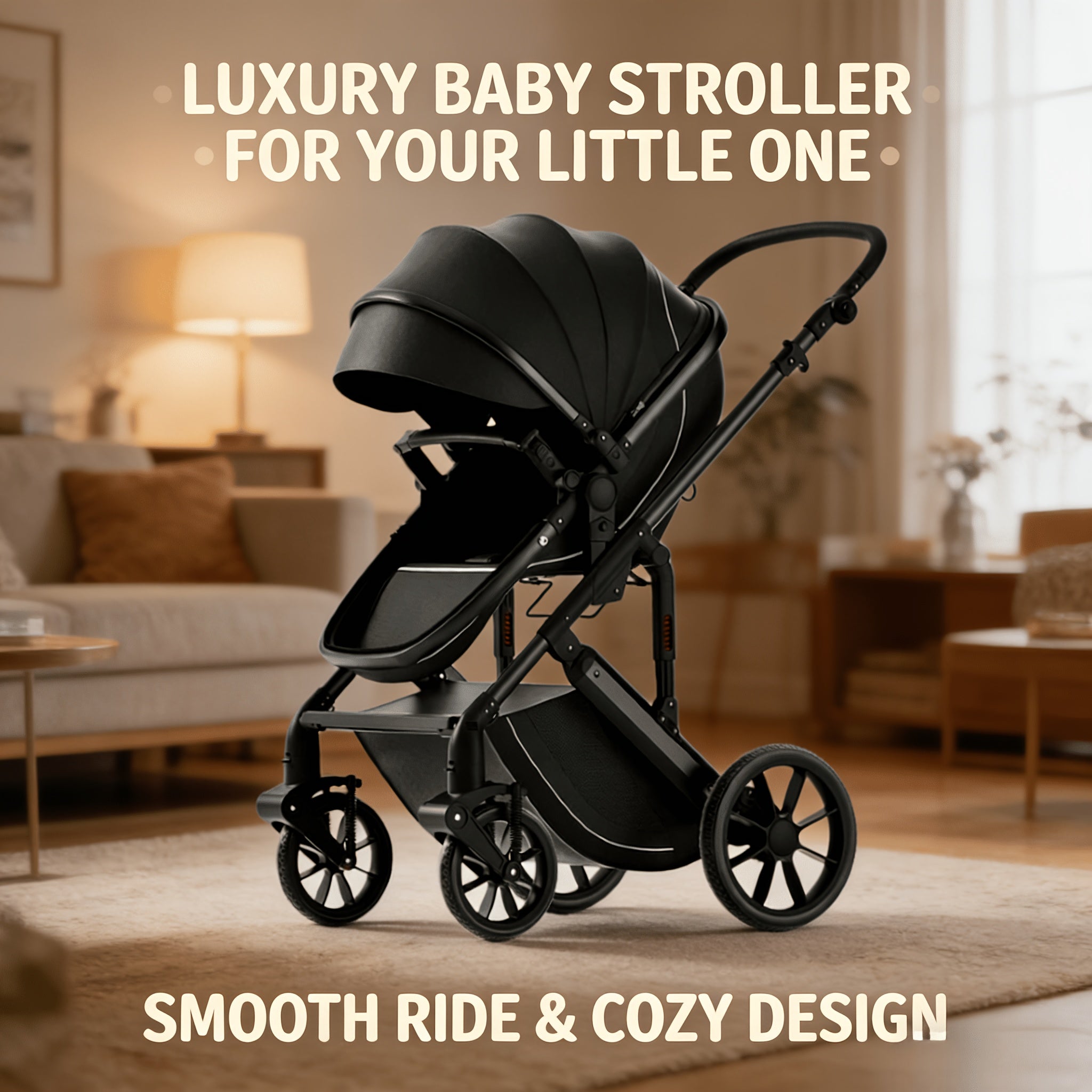 The Baby Stroller Can Be Folded with One Button and Is Super Portable, with Shock-absorbing Wheels Suitable for Various Road Conditions. It Is Very Convenient to Take It Home and Go Out with Your Baby.