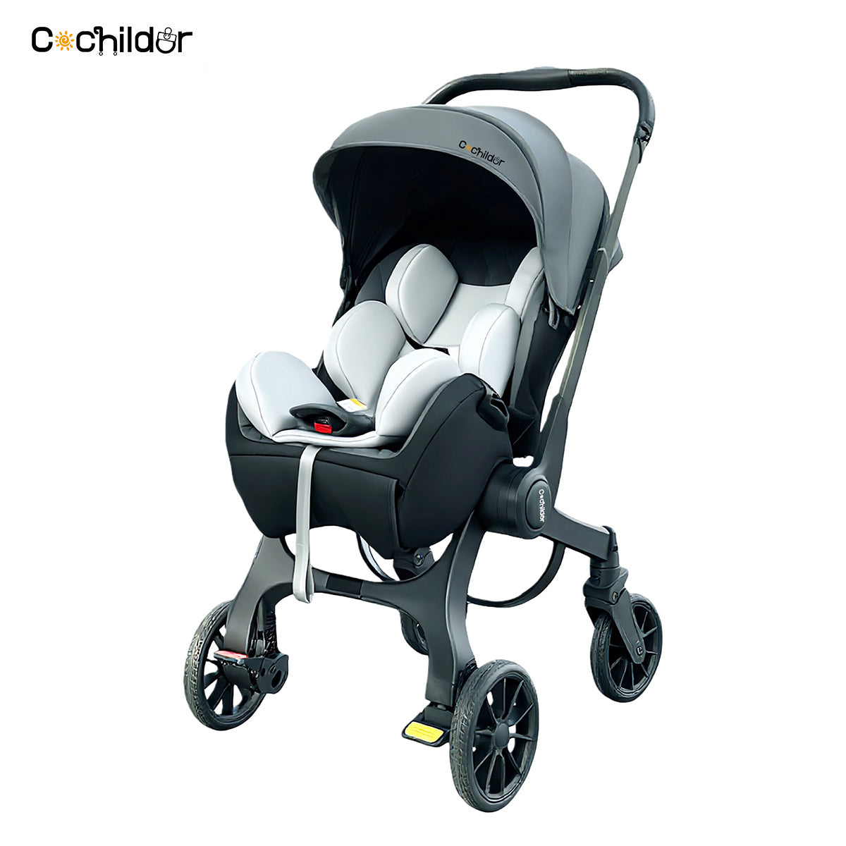 Cochildor Foldable Stroller Portable Travel Carriage with Bidirectional Push (Front\u002FReverse), Adjustable Canopy & Lightweight - Foldable for Airplane, Public Transport - Newborn Stroller, Frame