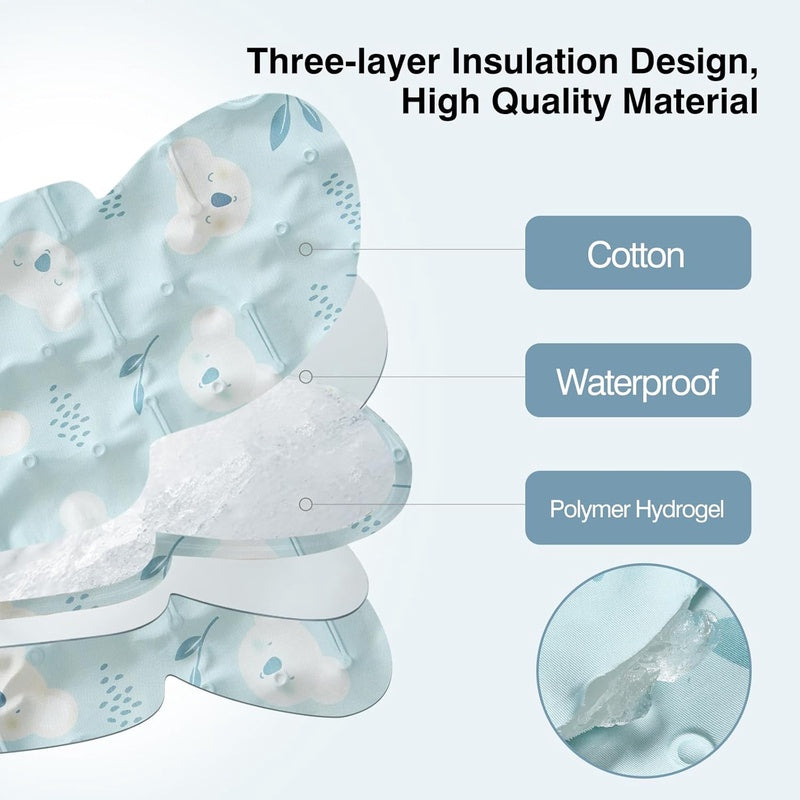 Cooling Pad for Stroller, Double - Sided Available Car Seat Cooler Pad for Babies, Breathable and Cooler, Gel Car Seat Cooler Pad for Baby Chair, Stroller, Child Safety Seat Dinosaur Koala