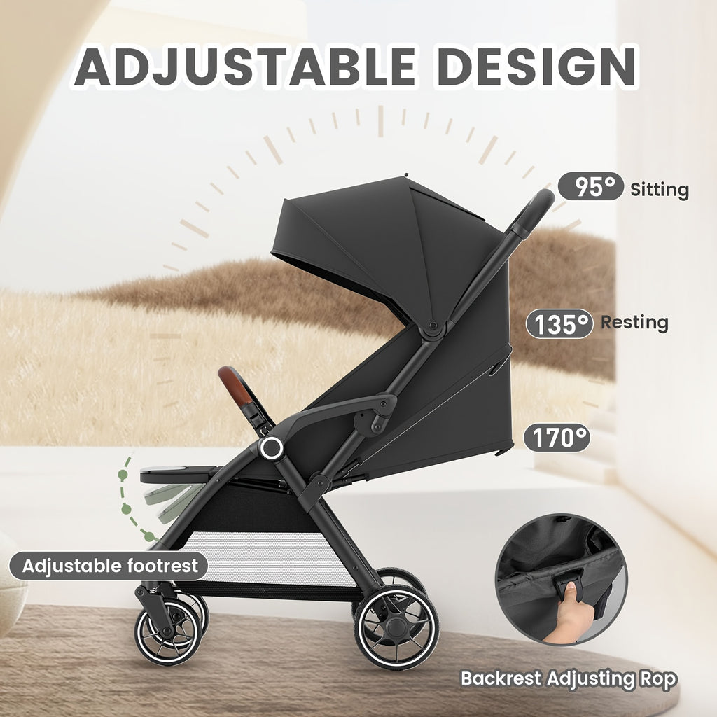 Wedyvko Folding Baby Stroller Travel System Toddler Stroller W\u002FReversible Stroller